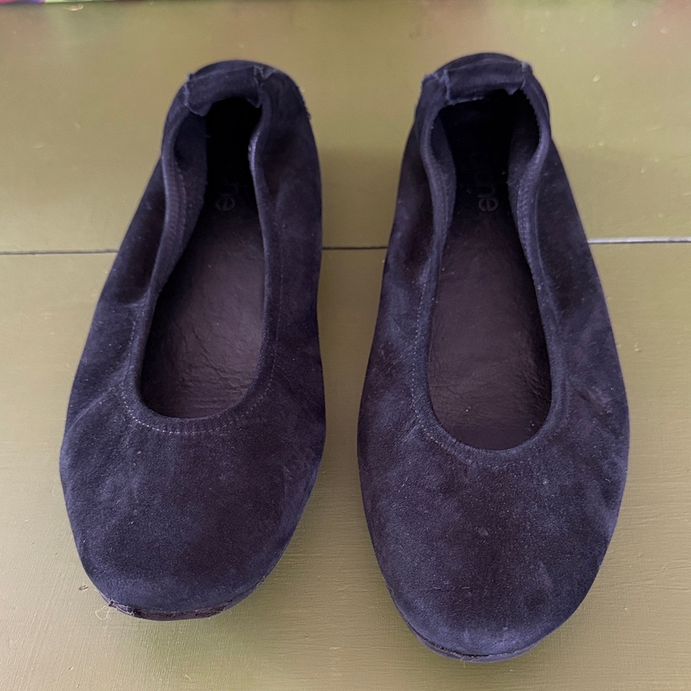 Arche Laius Black Nubuck Suede Ballet Flats French size 38 Fits like a US 6